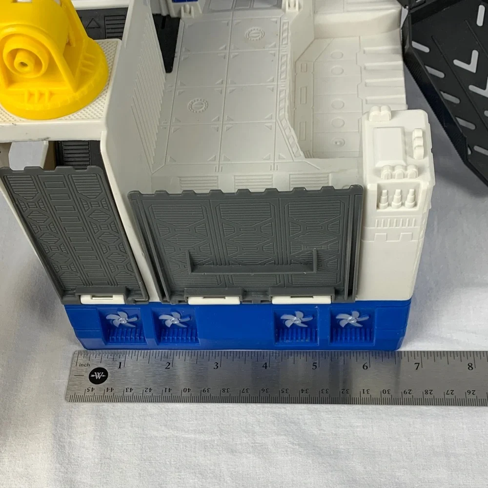 Toy Rescue Ship Vehicle - White, Blue & Yellow Kids Play Boat